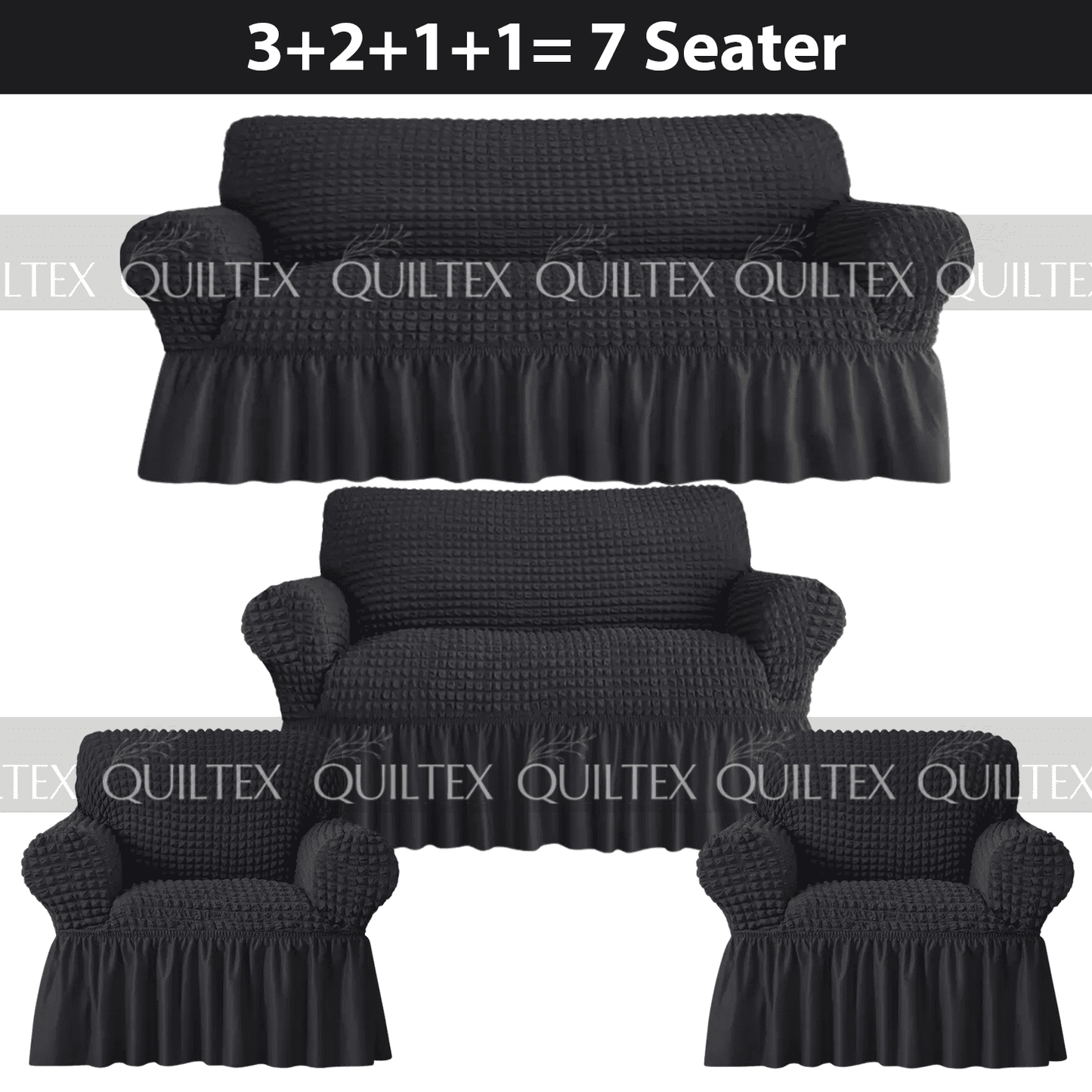 Bubble Sofa Cover Black Color