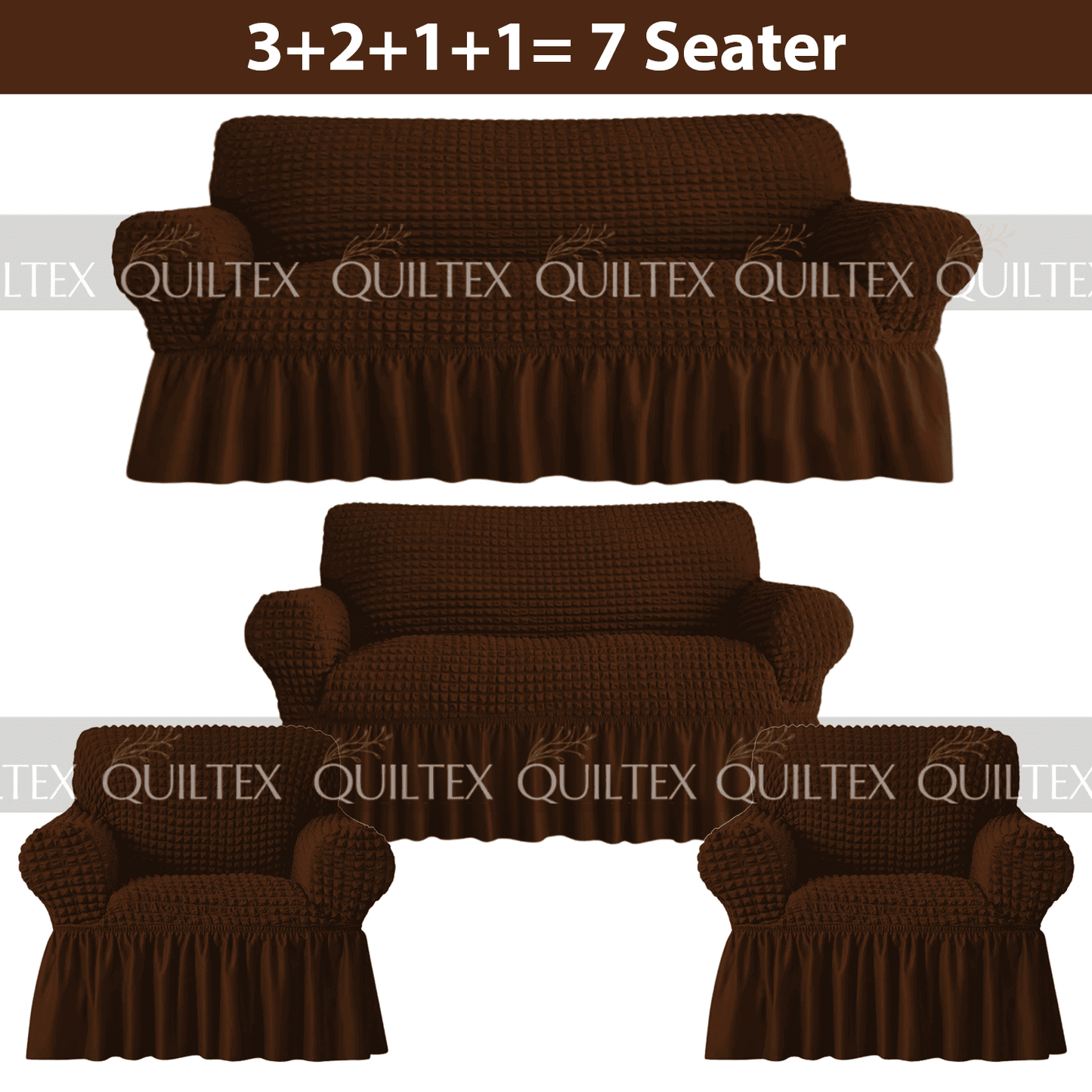 Bubble Sofa Cover Brown Color