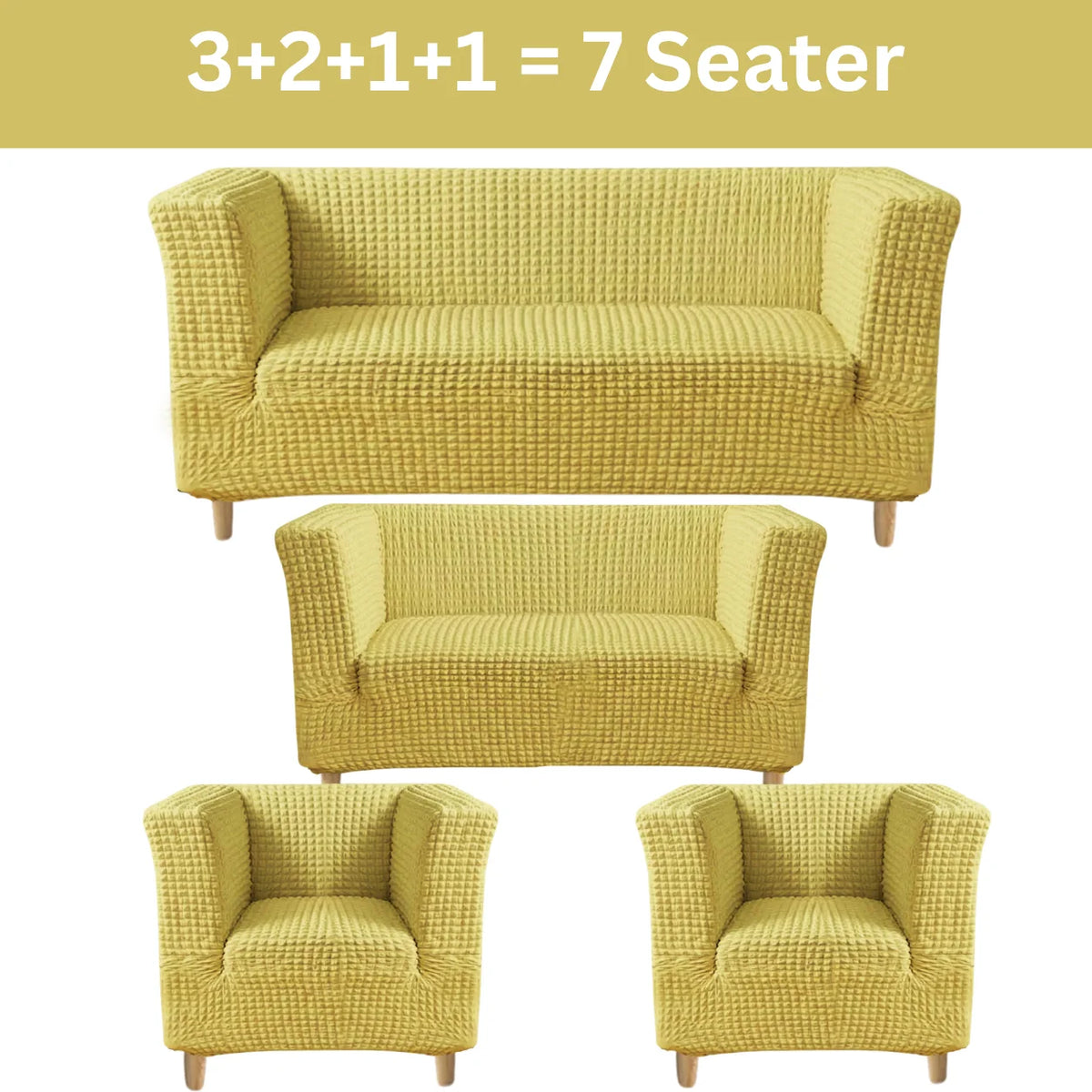 High-Arm Sofa Slipcover Golden