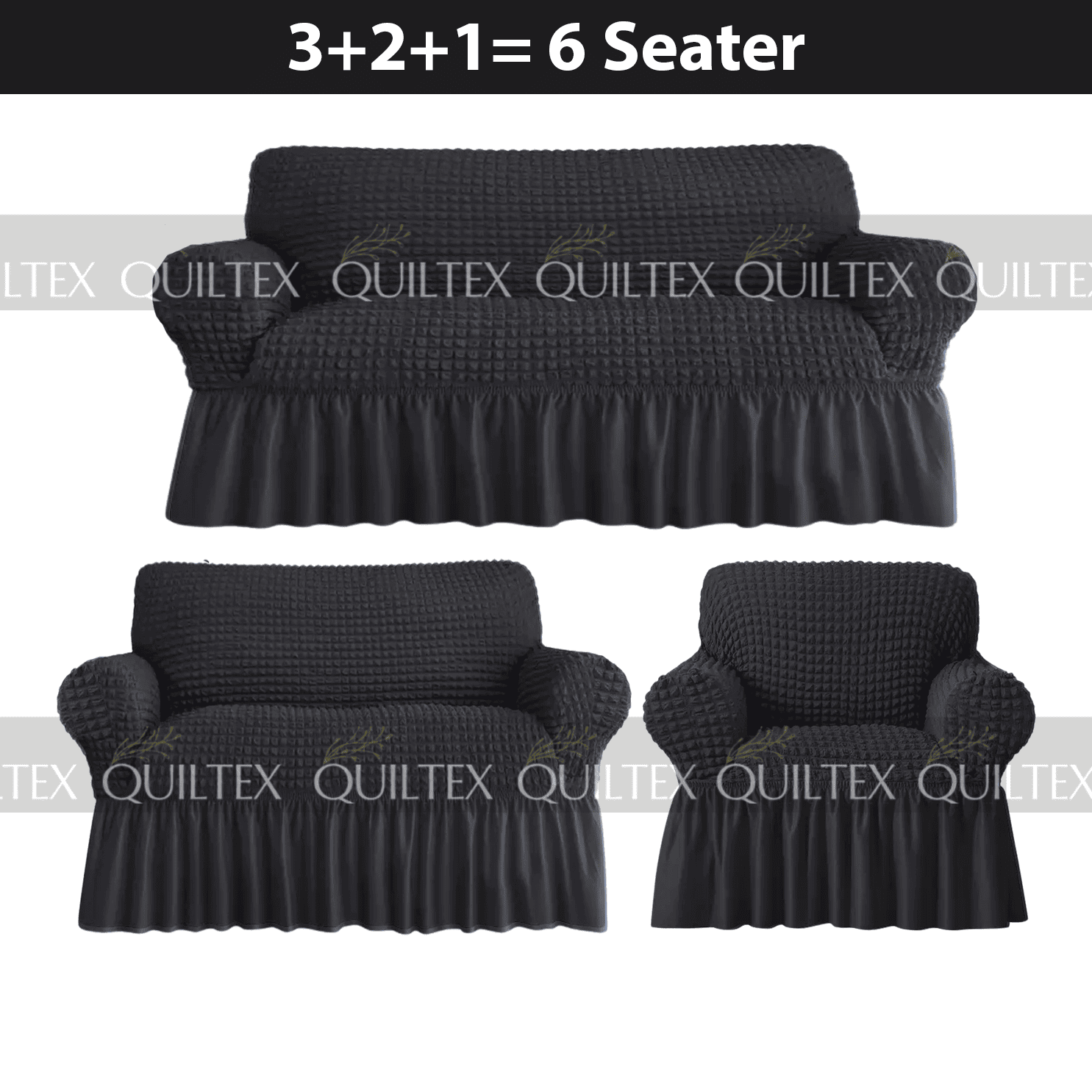 Bubble Sofa Cover Black Color
