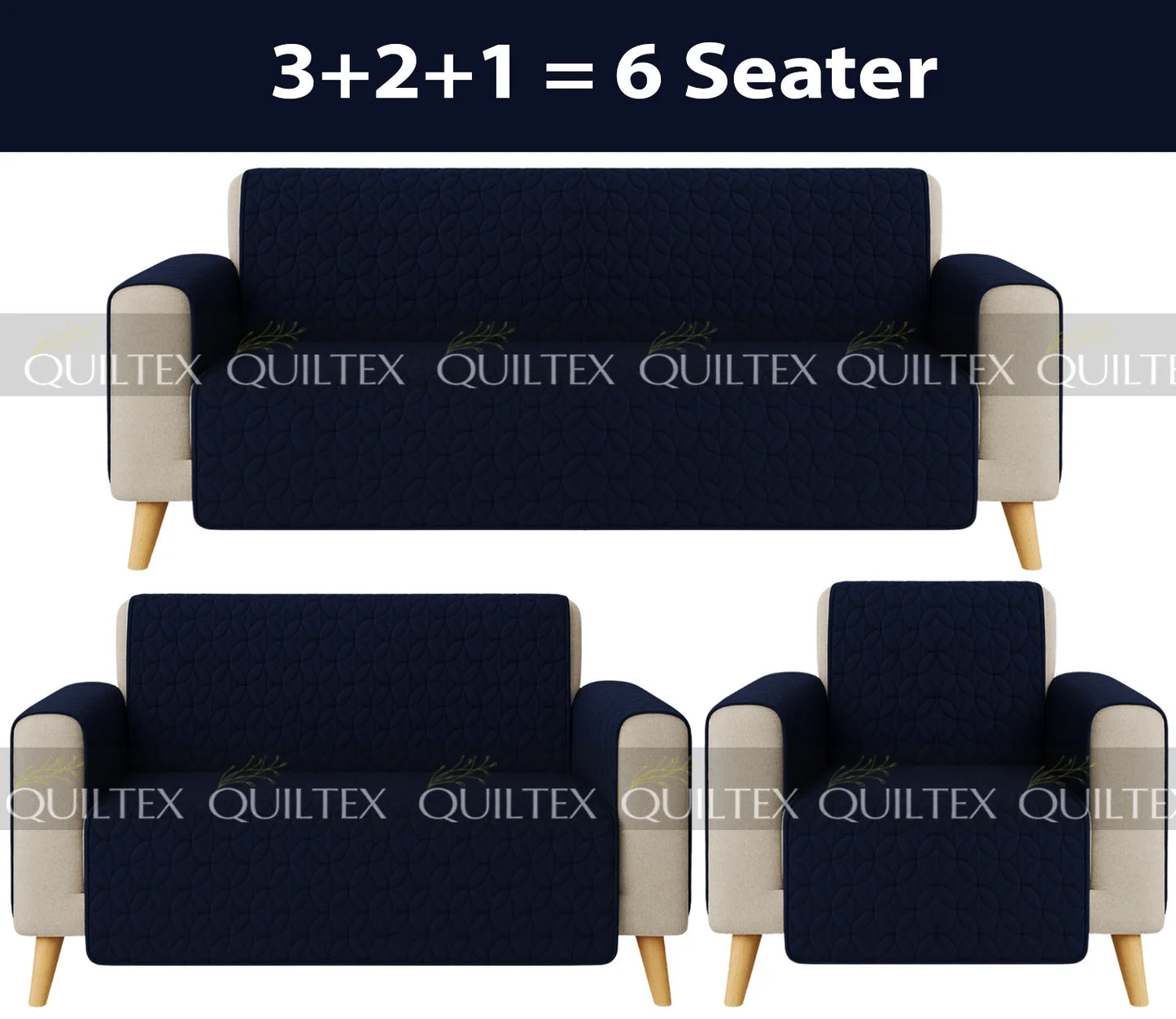 Ultrasonic Sofa Cover  (BLUE)