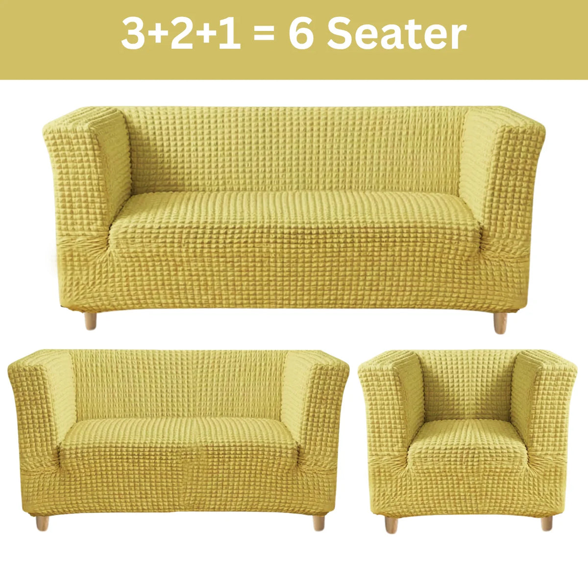 High-Arm Sofa Slipcover Golden