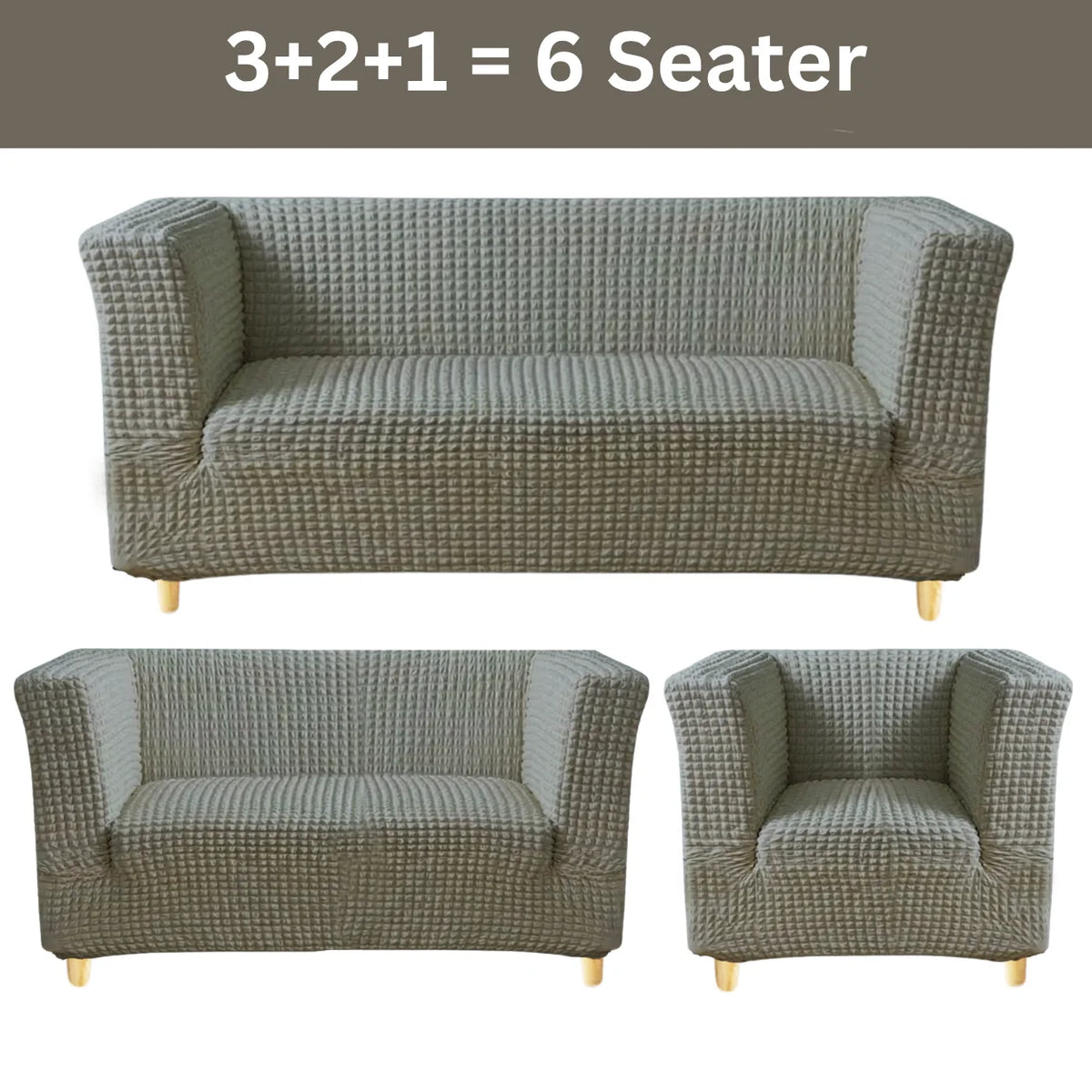 High-Arm Sofa Slipcover Grey