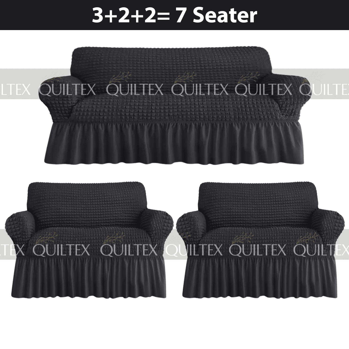 Bubble Sofa Cover Black Color