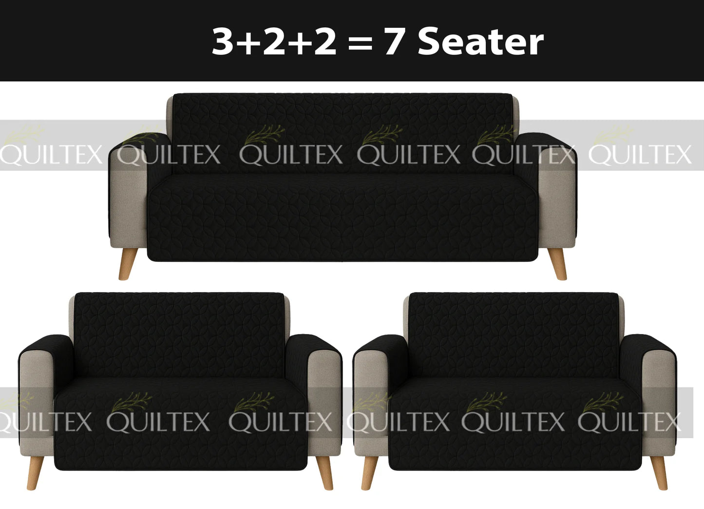 Ultrasonic Sofa Cover  (BLACK)
