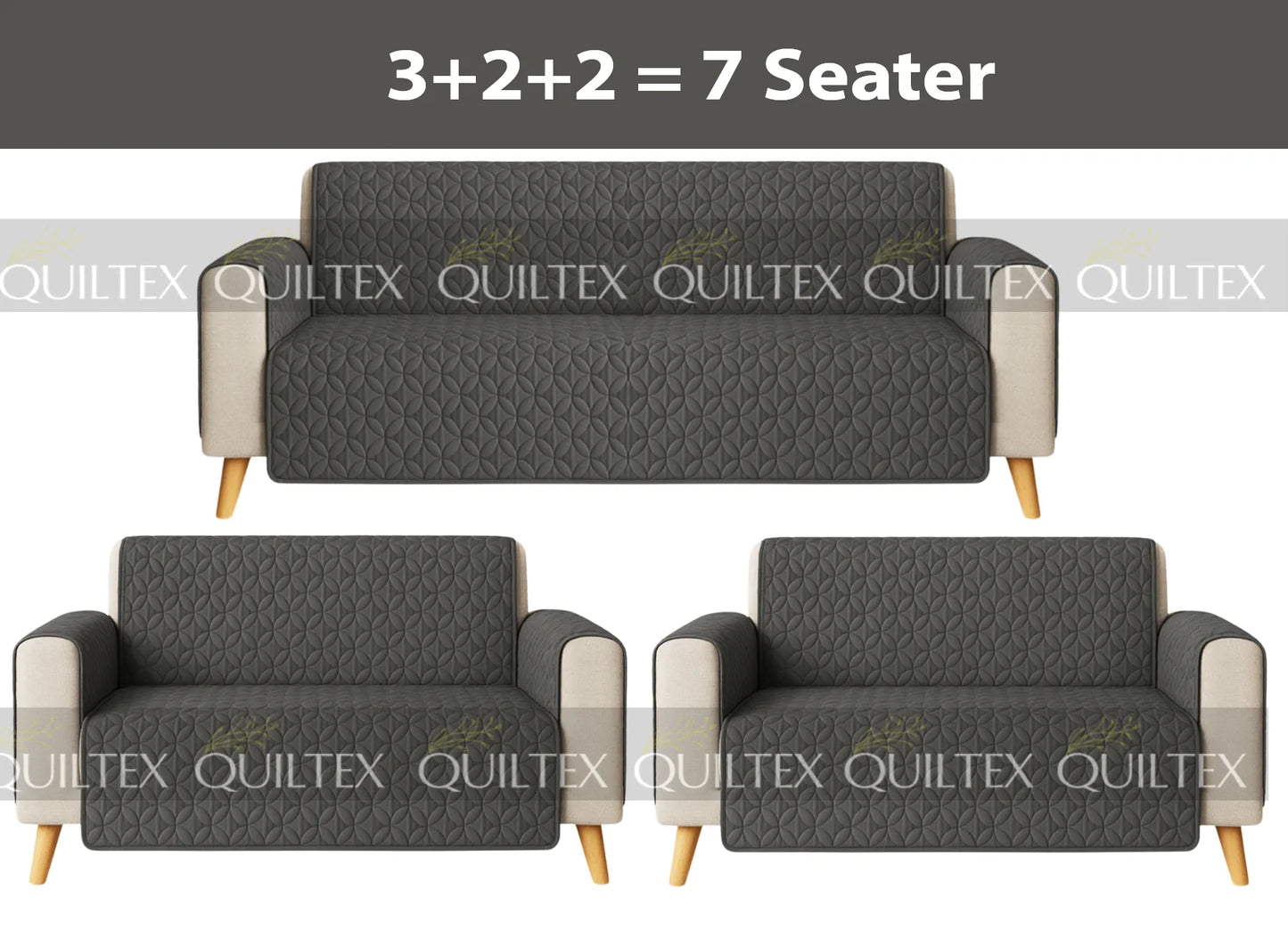 Ultrasonic Sofa Cover  (GREY )