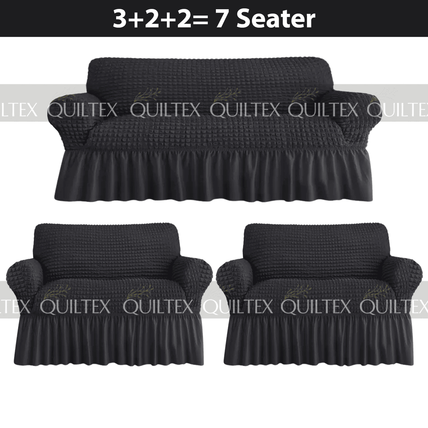 Bubble Sofa Cover Black Color