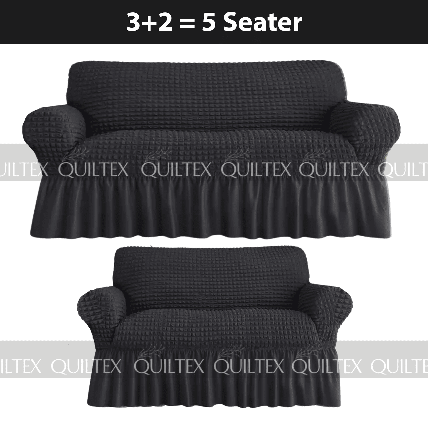 Bubble Sofa Cover Black Color