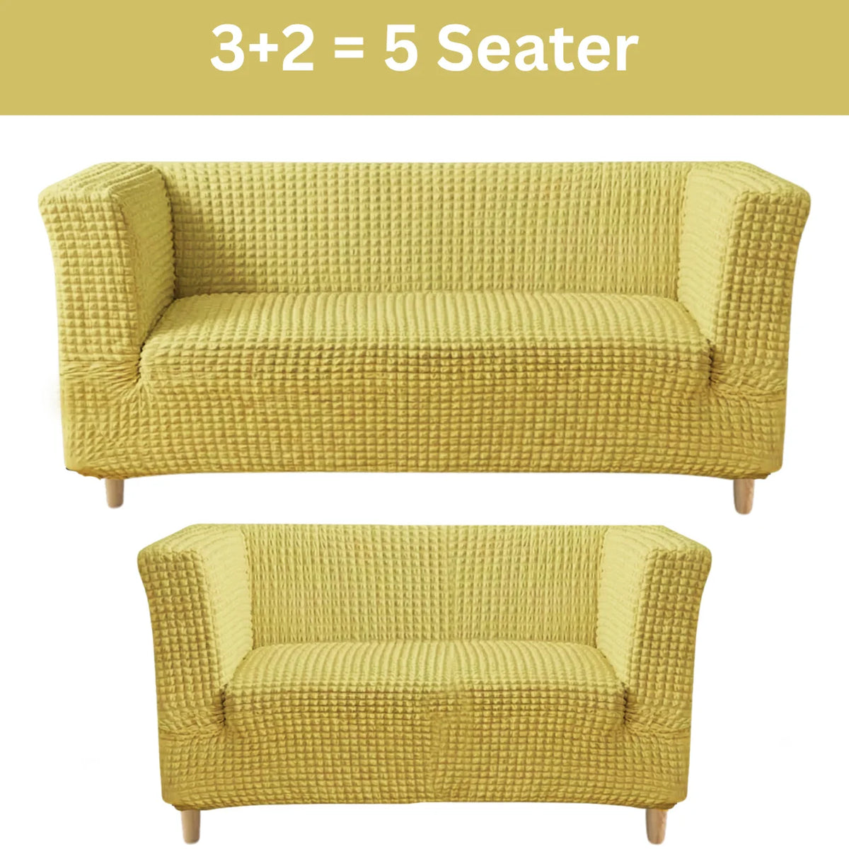 High-Arm Sofa Slipcover Golden