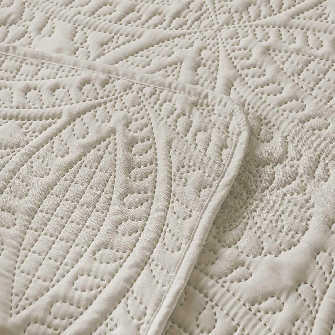 3 PCS Bedspread Set White