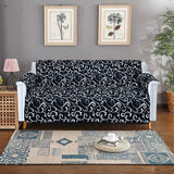 COTTON PRINTED SOFA RUNNER - BLACK