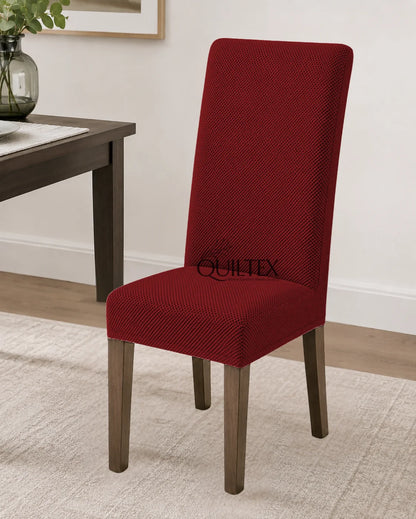 Mesh Fitted Dinning Chair Covers  Mahroon