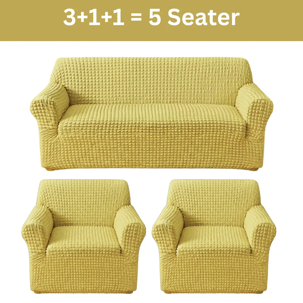 Bubble Sofa Cover golden color