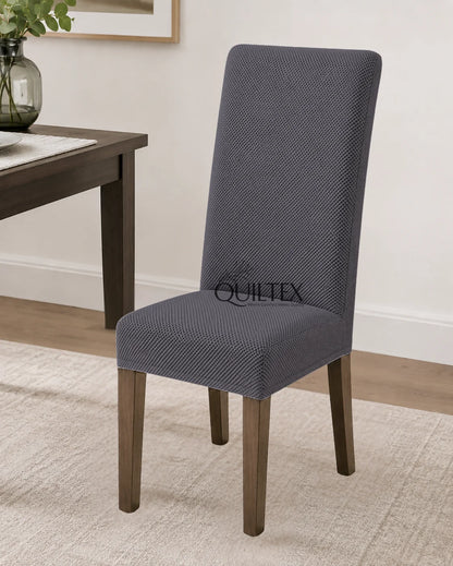 Mesh Fitted Dinning Chair Covers  Grey
