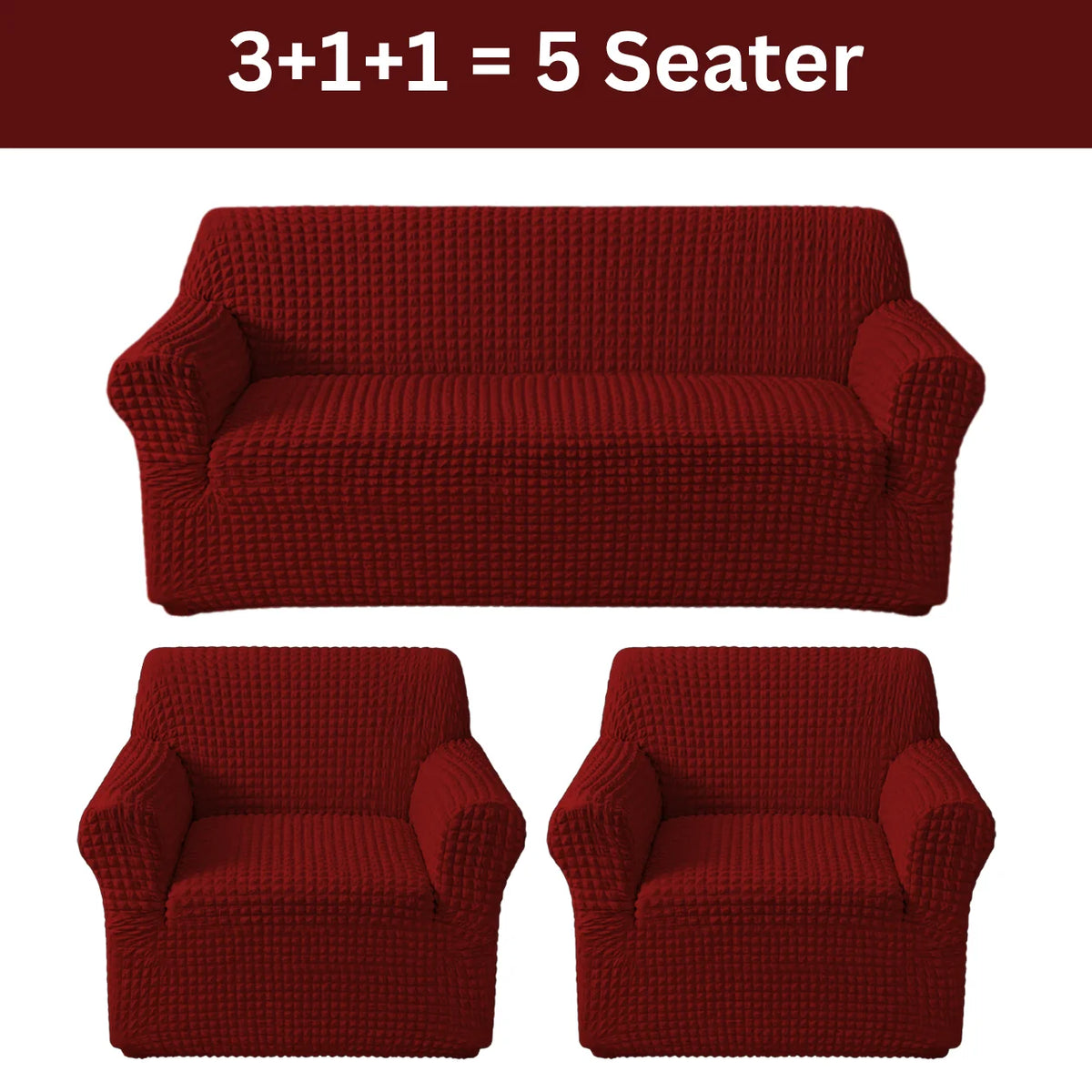 Bubble Sofa Cover Maroon
