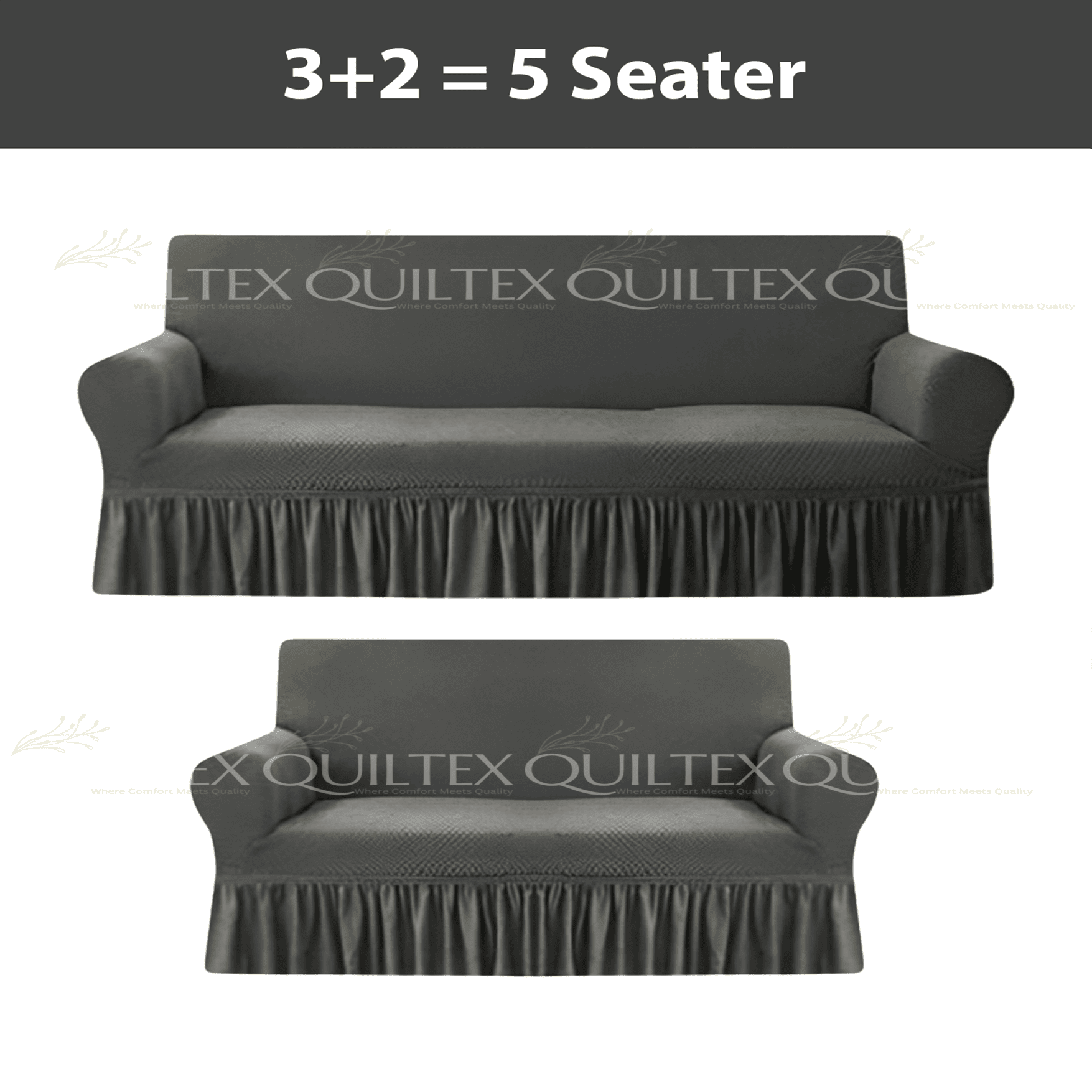 Turkish Style Sofa Covers Grey