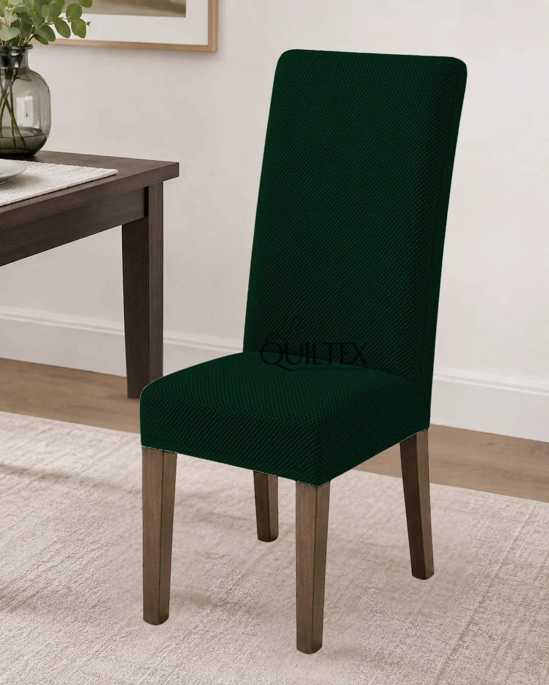 Mesh Fitted Dinning Chair Covers  Green