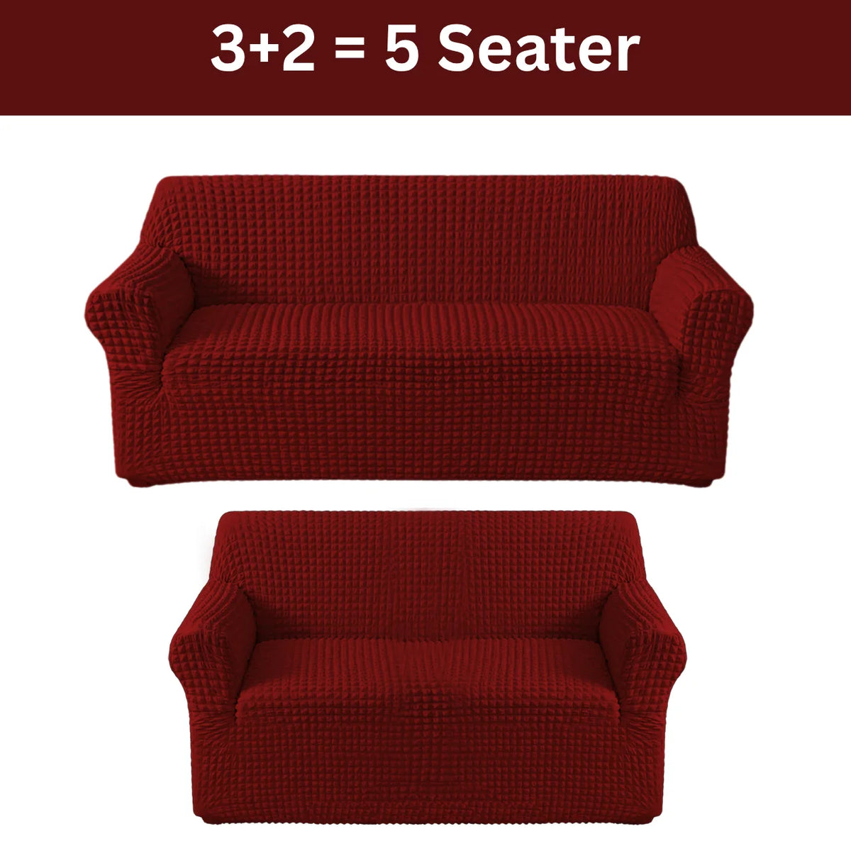 Bubble Sofa Cover Maroon