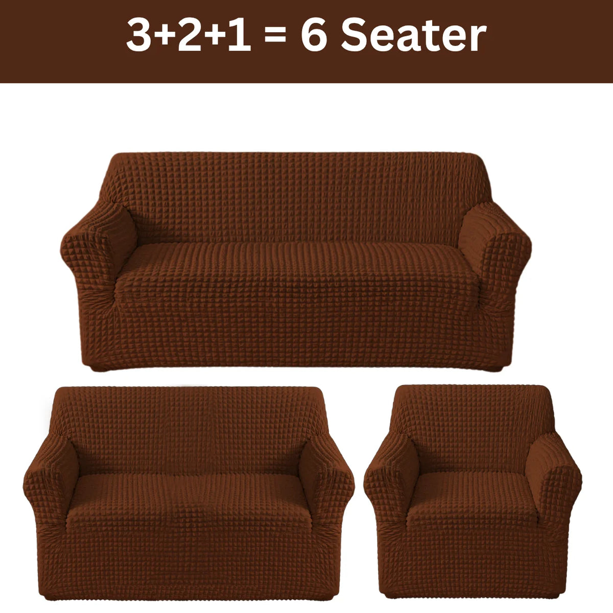 Bubble Sofa Cover Brown