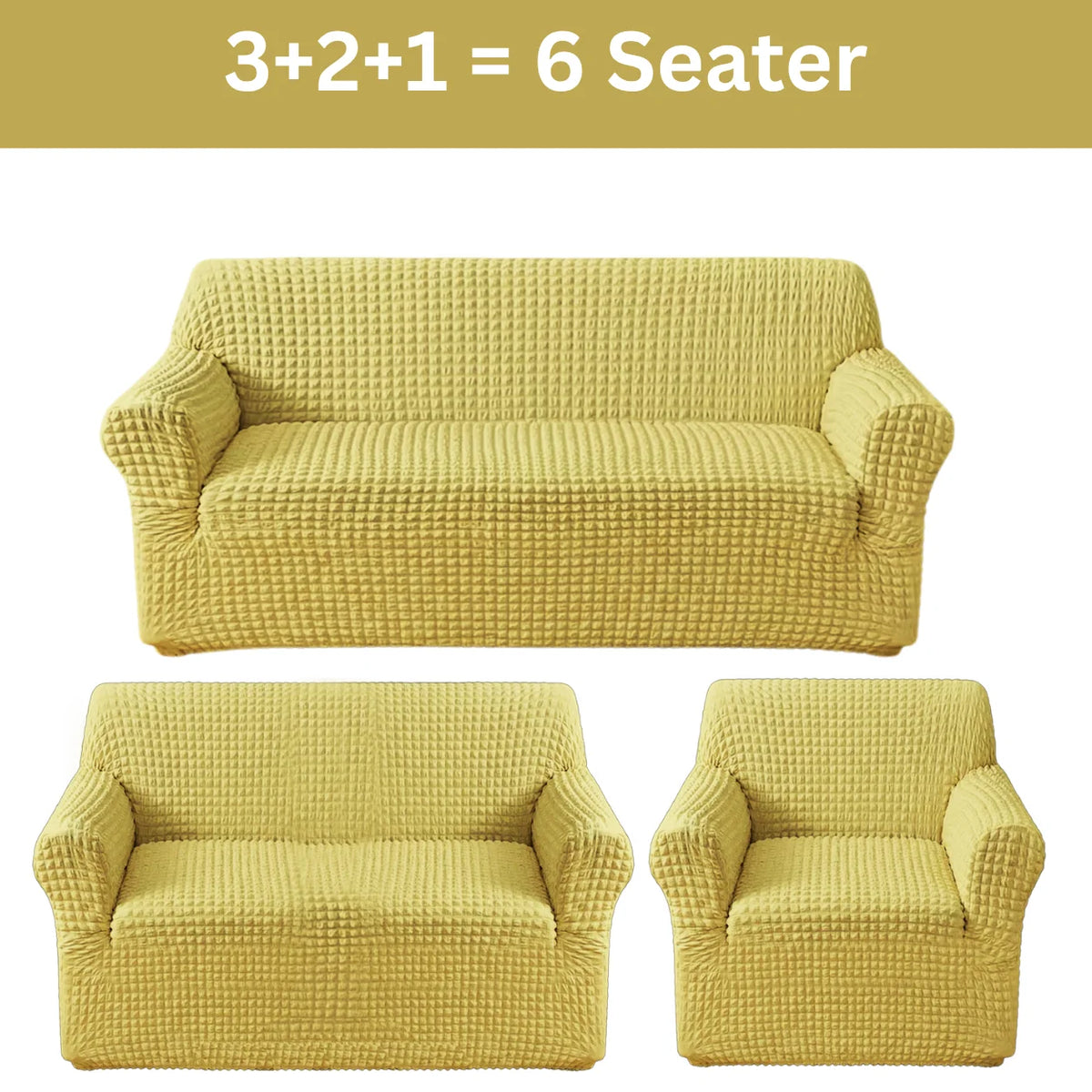 Bubble Sofa Cover golden color