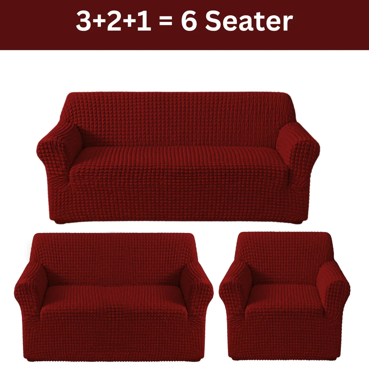 Bubble Sofa Cover Maroon