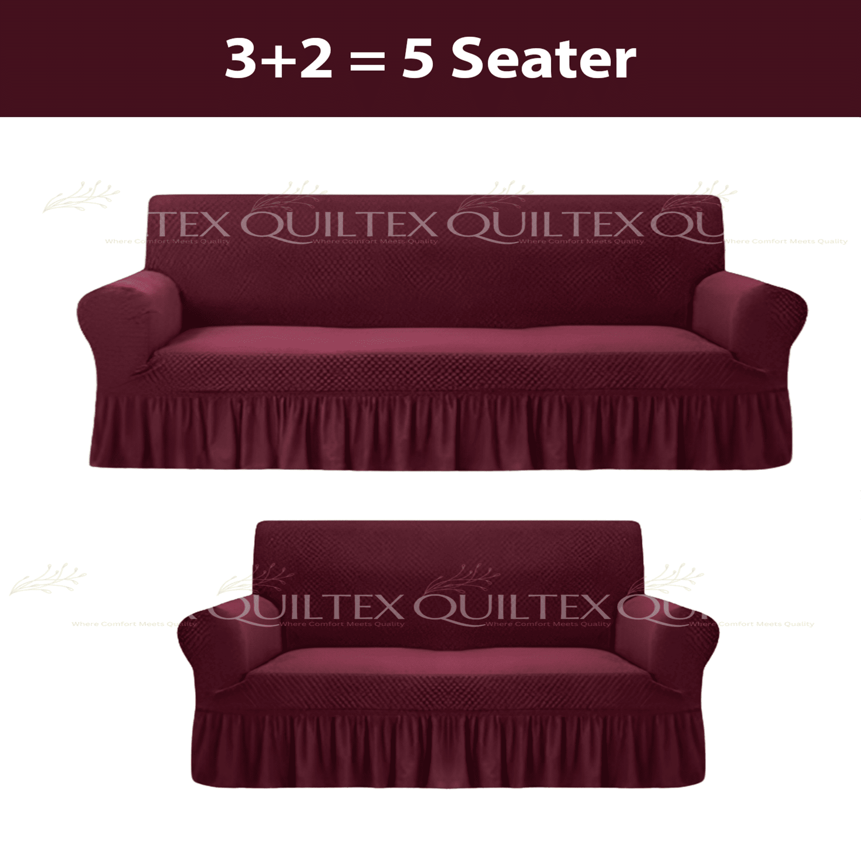 Turkish Style Sofa Covers Maroon