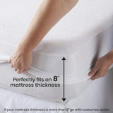 Terry Cotton Waterproof Mattress Protector White  Color Fitted Style