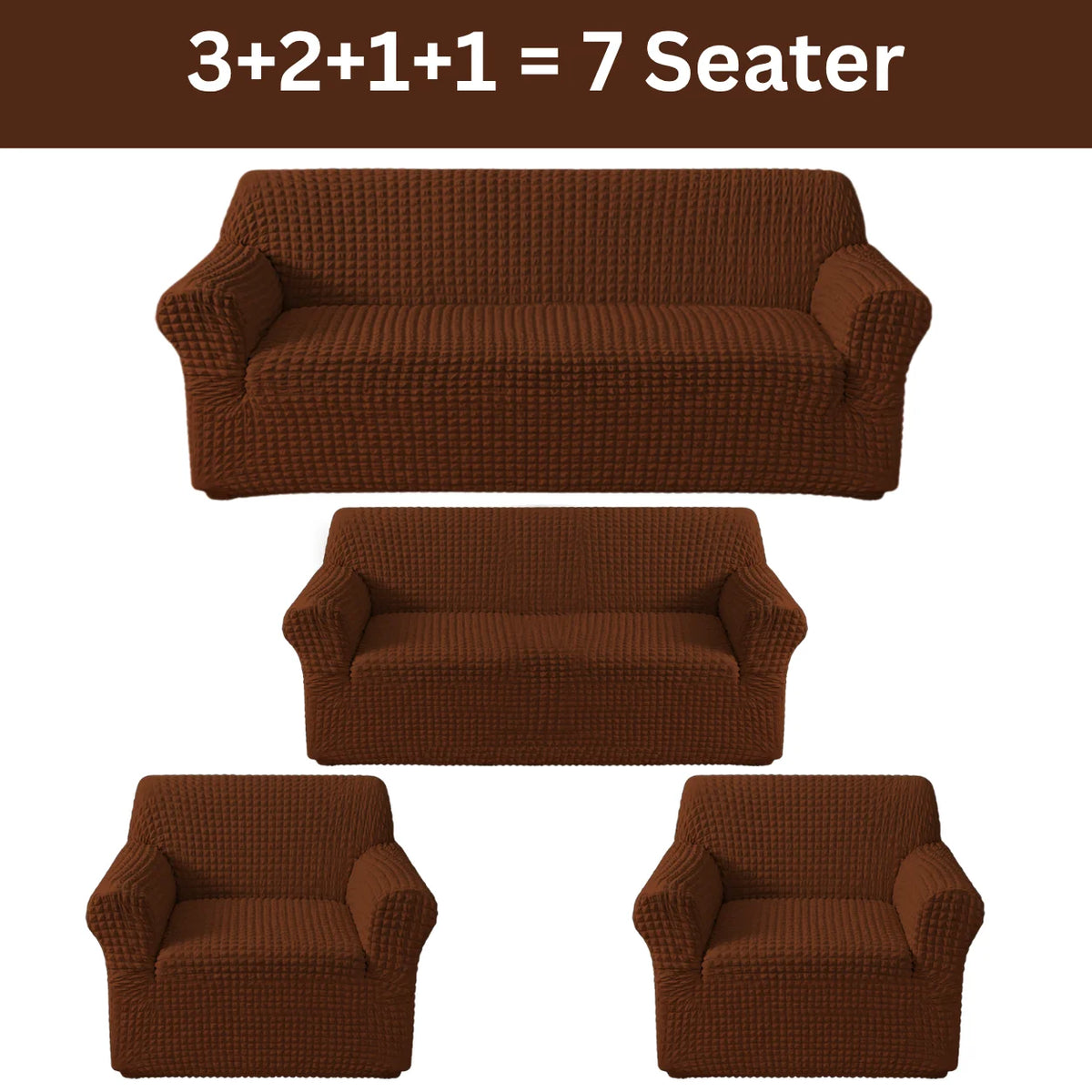 Bubble Sofa Cover Brown