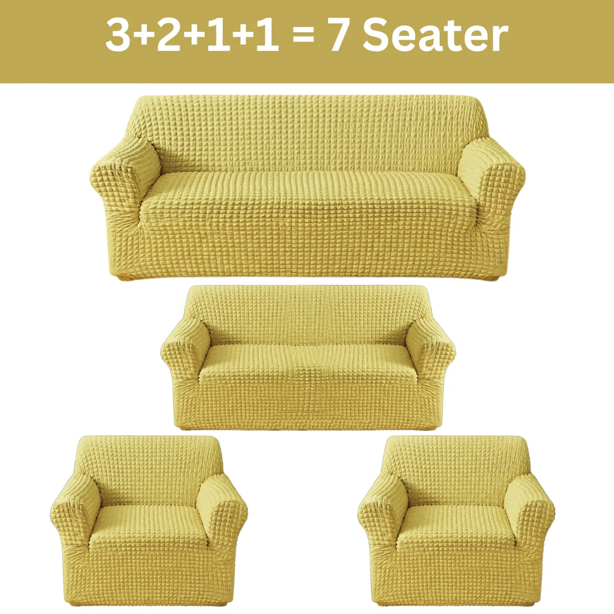 Bubble Sofa Cover golden color