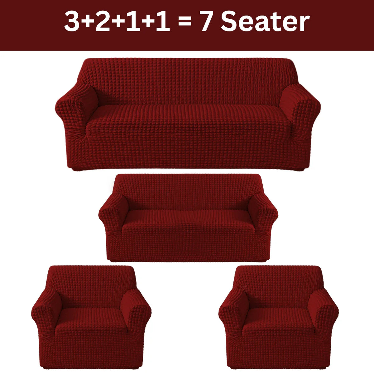 Bubble Sofa Cover Maroon