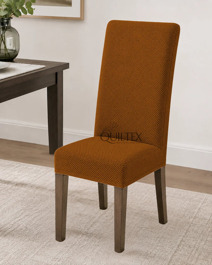 Mesh Fitted Dinning Chair Covers Copper