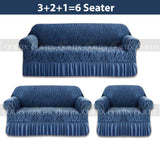 Zebra  Sofa Covers ( Blue )