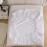 Terry Cotton Waterproof Mattress Protector White  Color Fitted Style
