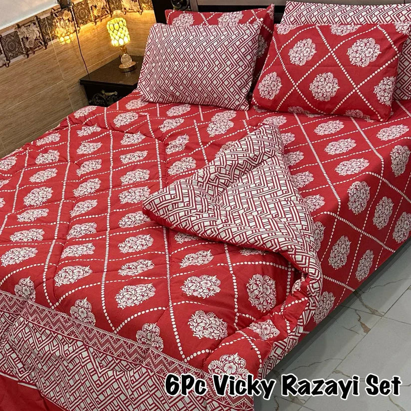6PCS  WINTER RAZAI/QUILT SET QR-237