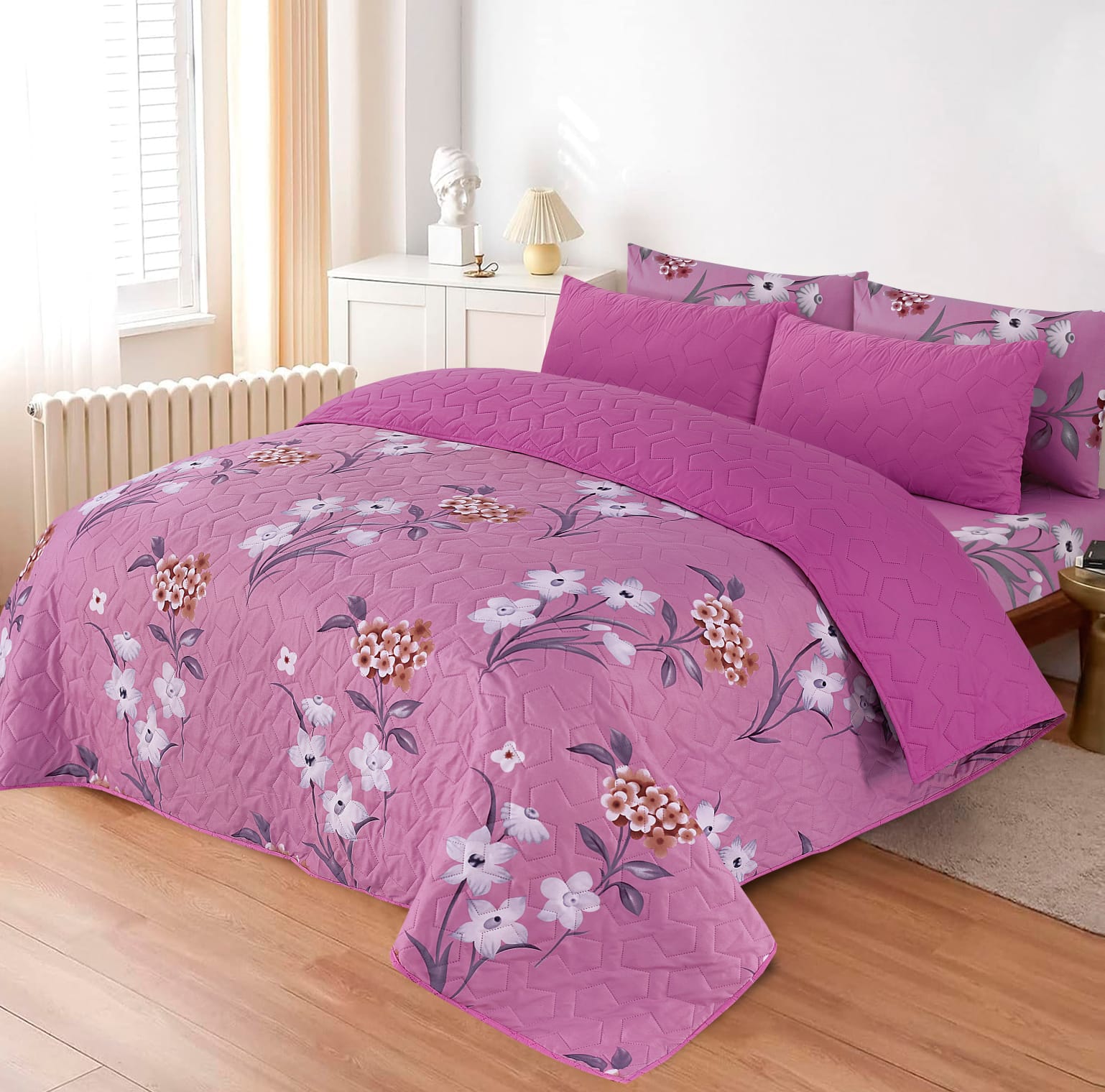 Safron 6pcs Premium Comforter Set (Light filling)