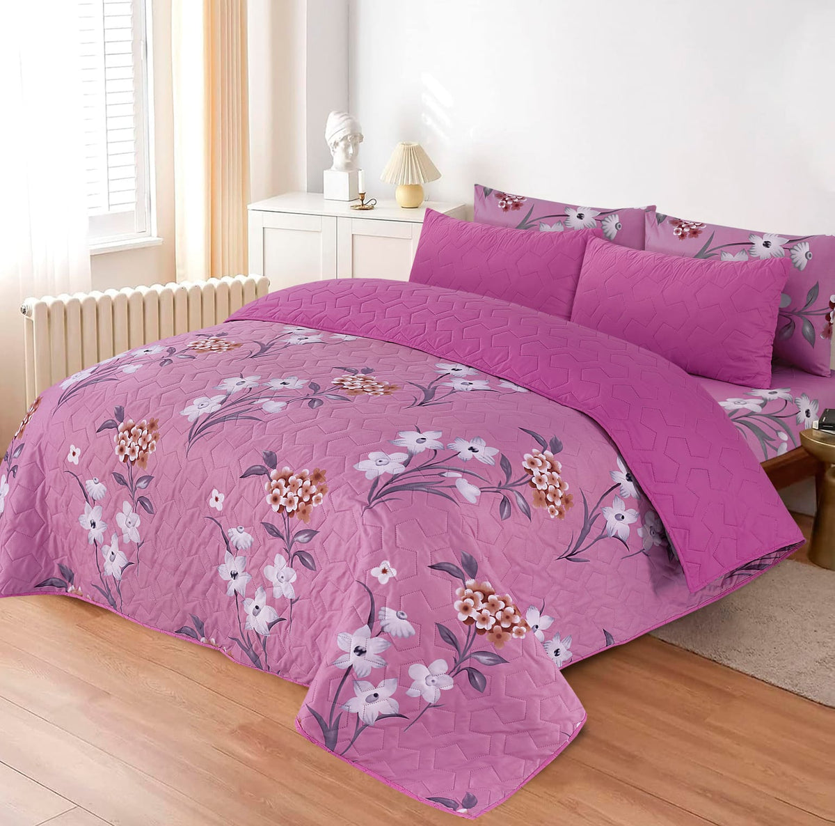 Safron 6pcs Premium Comforter Set (Light filling)