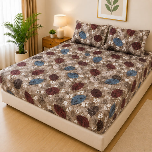 Printed 3 Piece's Quilted Bedsheets Set (100% Waterproof) New Arrivals! Luxury Bedsheet Q-006