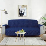 Cotton Quilted Sofa Cover ﹙ Blue﹚
