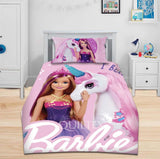 Unicorn Barbie kids Bedsheet Set D#013