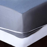 Terry Cotton Waterproof Mattress Protector Blue  Color Fitted Style