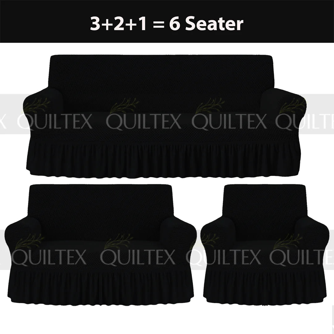 Turkish Style Sofa Covers Black Color
