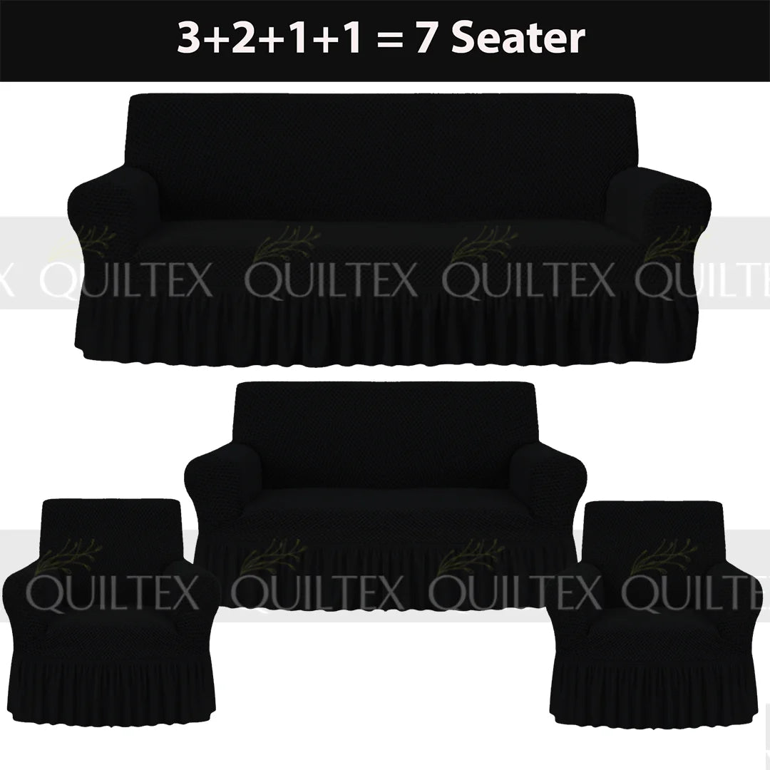 Turkish Style Sofa Covers Black Color
