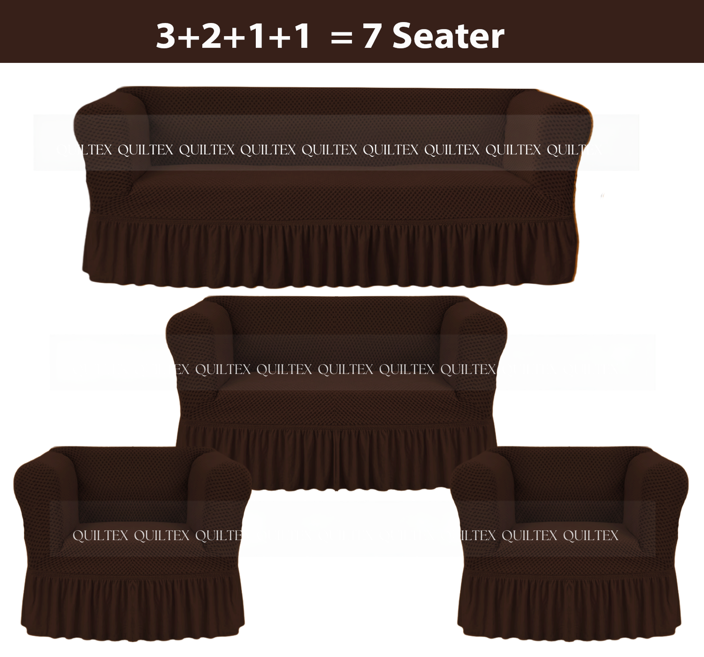 Turkish Style Sofa Covers Brown