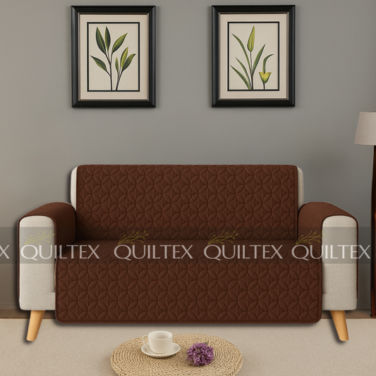 Ultrasonic Sofa Cover  ( BROWN )