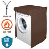 waterproof Front Loaded Washing Machine Cover - ( Brown Color )