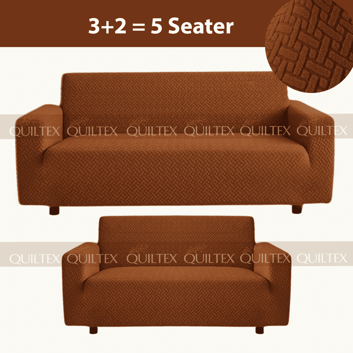 STRIPE JACQUARD SOFA COVER COPER