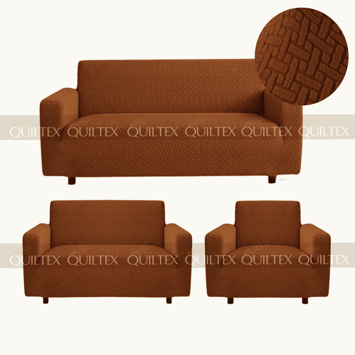 STRIPE JACQUARD SOFA COVER COPER