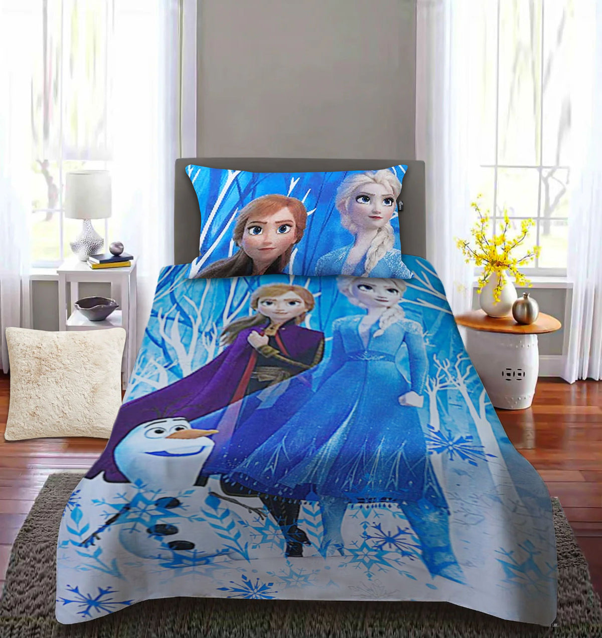 Elsa & Anna  Kids Bedsheet Set D#034