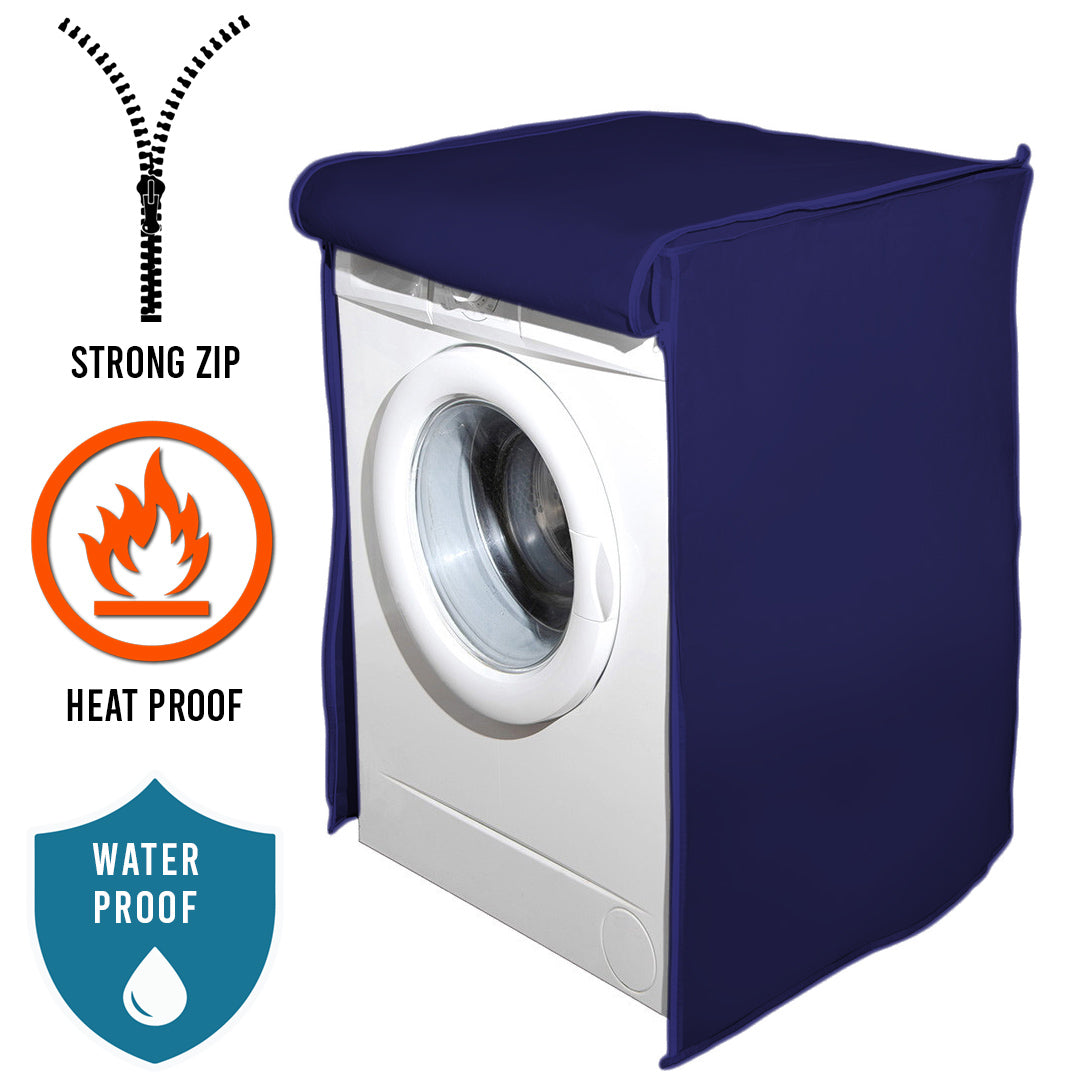 waterproof Front Loaded Washing Machine Cover - ( Blue Color )