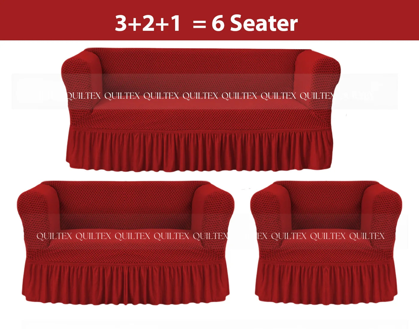 Turkish Style Sofa Covers Maroon